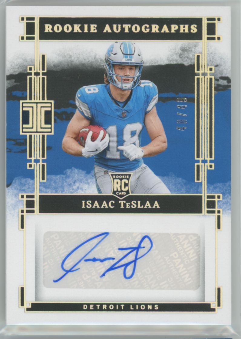 2025 Panini Impeccable Rookie Autographs Isaac TeSlaa Auto /49