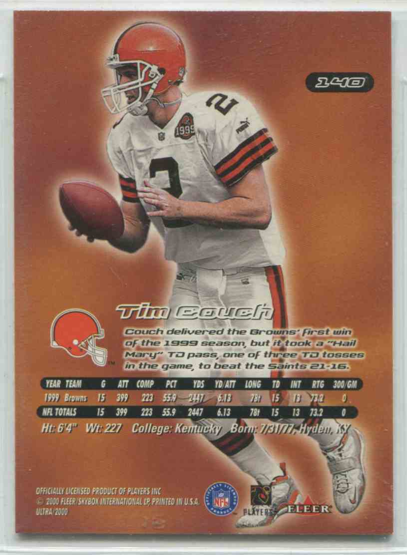 2000 Fleer Ultra Tim Couch 140 On Kronozio