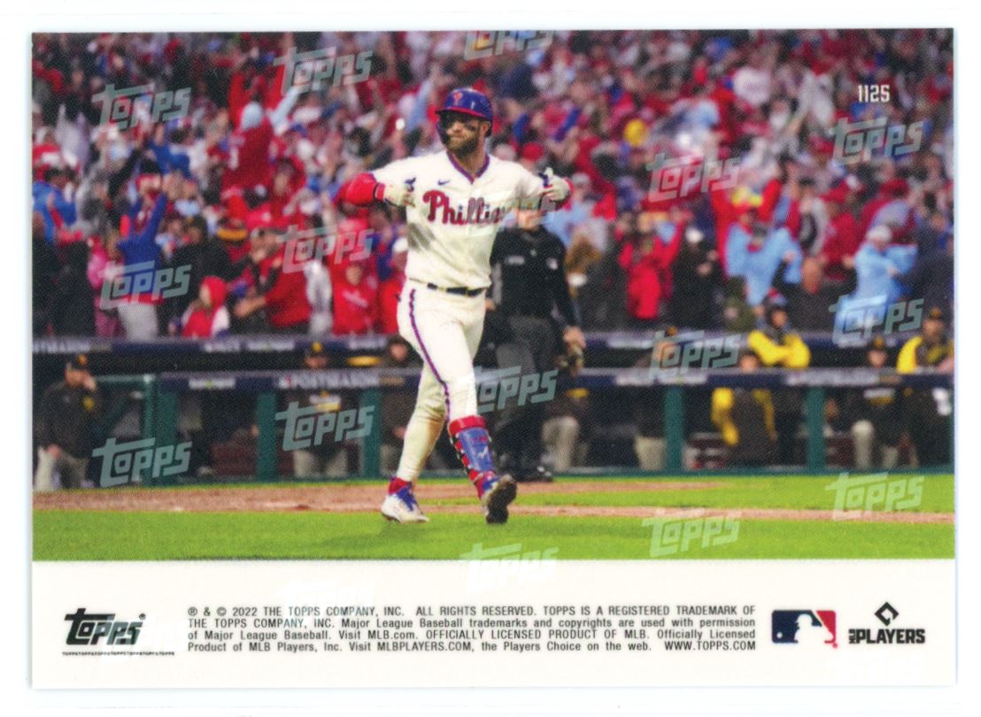 Philadelphia Phillies Bryce Harper 2022 MLB Topps Now Card 1125