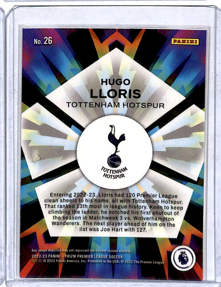 2022 Panini Prizm Premier League Kaleidoscopic Hugo Lloris #26 card back image
