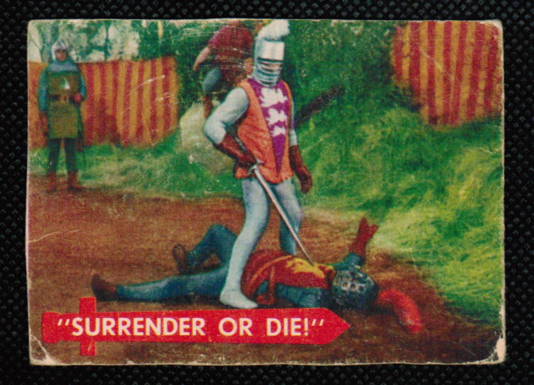 1957 Topps Robin hood "Surrender or Die!" #48 card front image