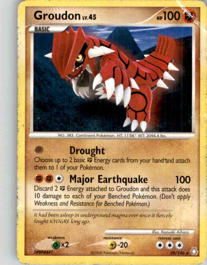 2008 Pokemon Legends Awakened Groudon 29 On Kronozio