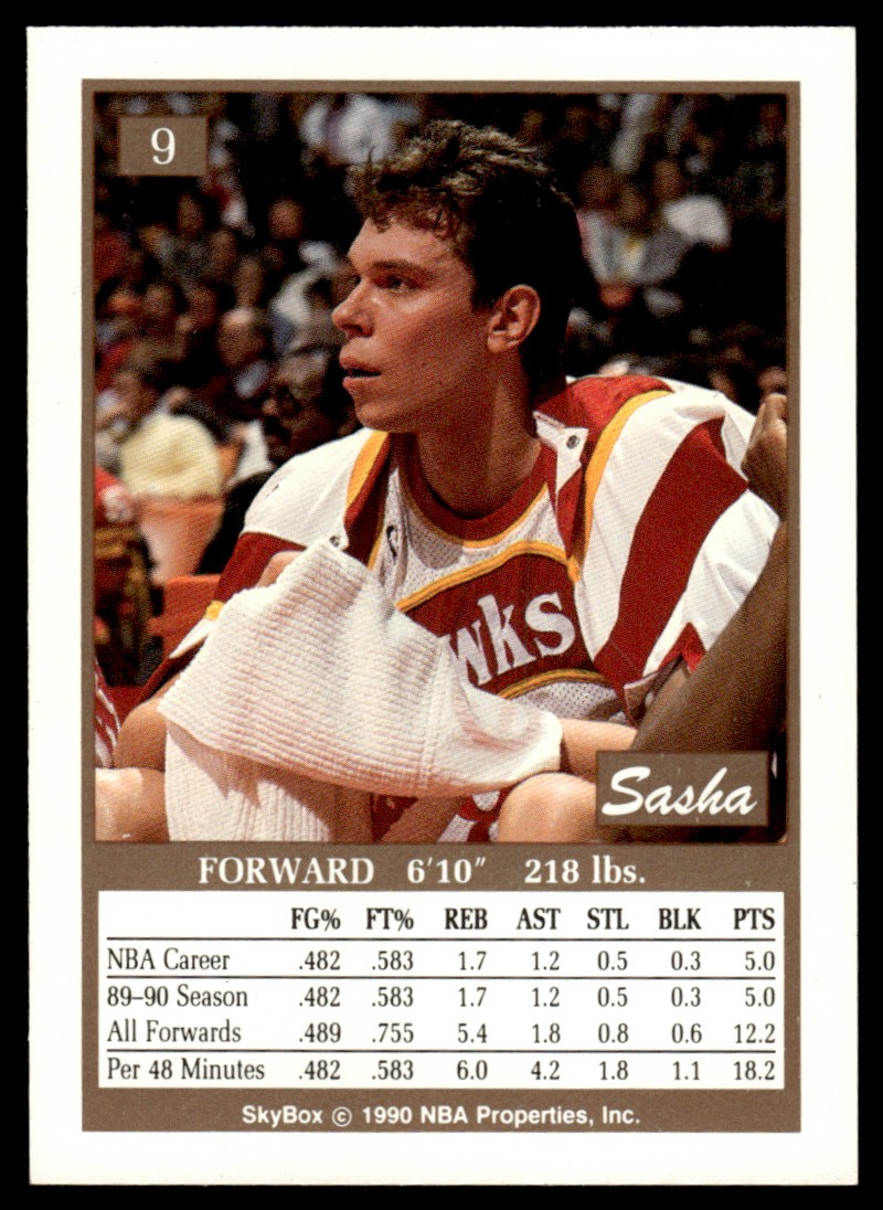 1990-91 SkyBox Alexander Volkov #9 card back image
