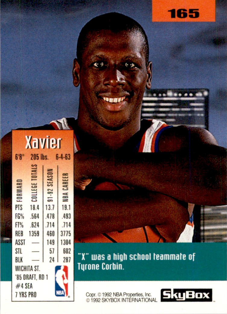 1992-93 SkyBox Xavier McDaniel New York Knicks #165 | eBay