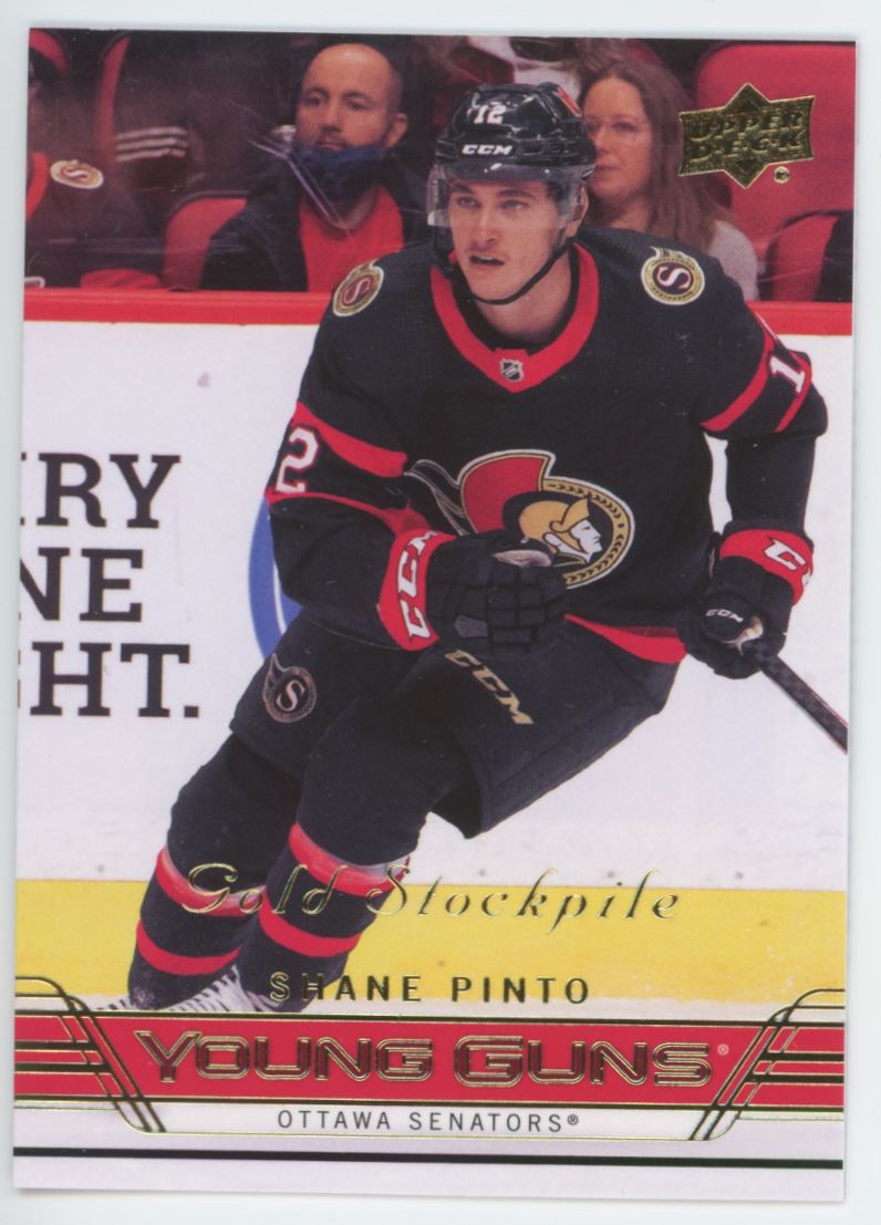 2021-22 Upper Deck Young Guns Gold Stockpile Shane Pinto Ottawa