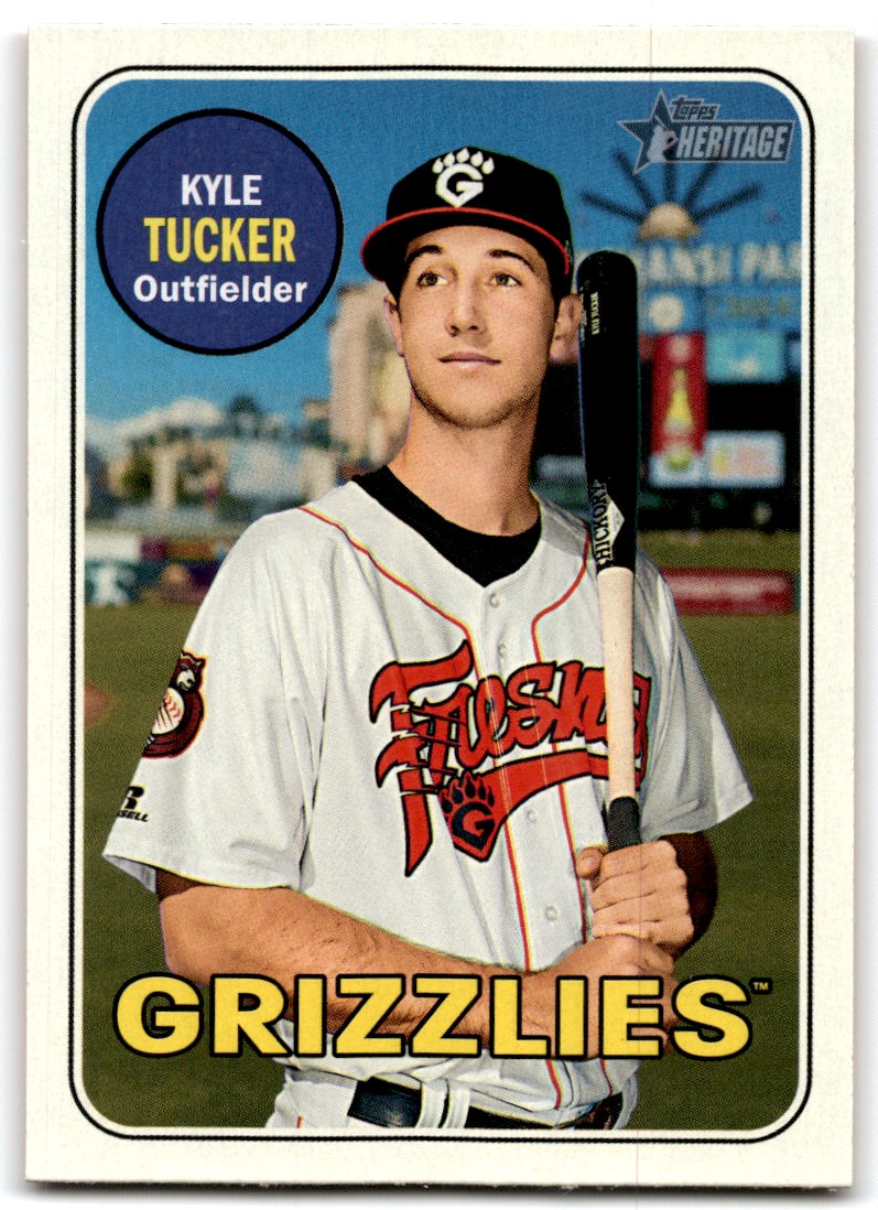 2018 TOPPS HERITAGE MINOR LEAGUE KYLE TUCKER FRESNO GRIZZLIES #11