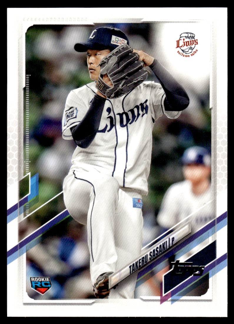 2021 Topps NPB Japanese Takeru Sasaki Rookie Saitama Seibu Lions