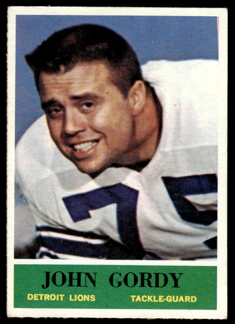 1964 Philadelphia John Gordy Rookie Detroit Lions #60 | eBay