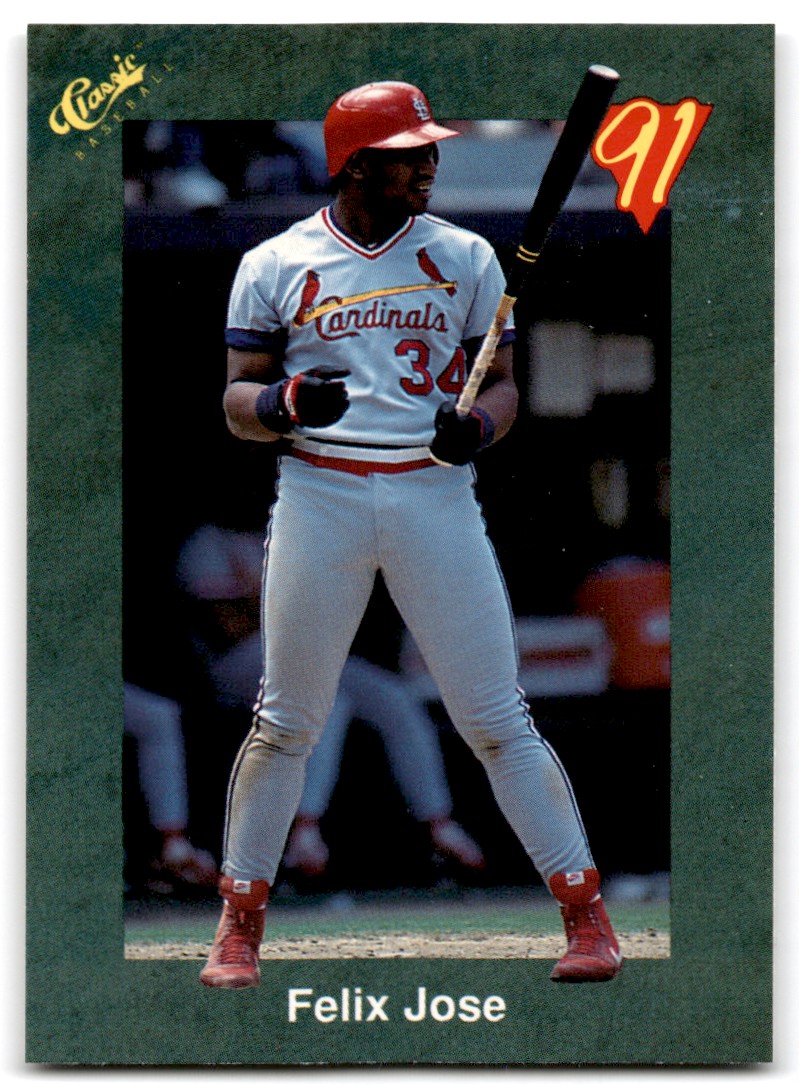 1991 Classic III Felix Jose St. Louis Cardinals #T41 | eBay