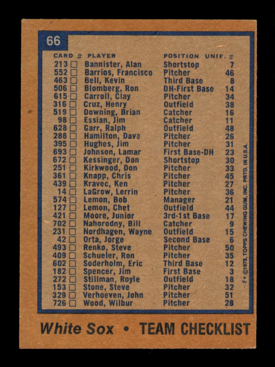 Topps Baseball #1-250 1978 - TÚ ELIGES - Completa tu conjunto - Imagen 132 de 499