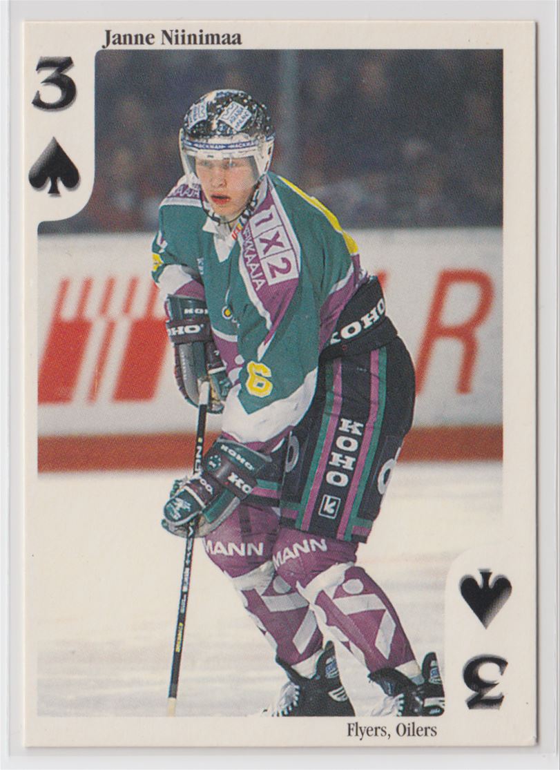 1999-00 Cardset Finland Janne Niinimaa #3♠ card back image