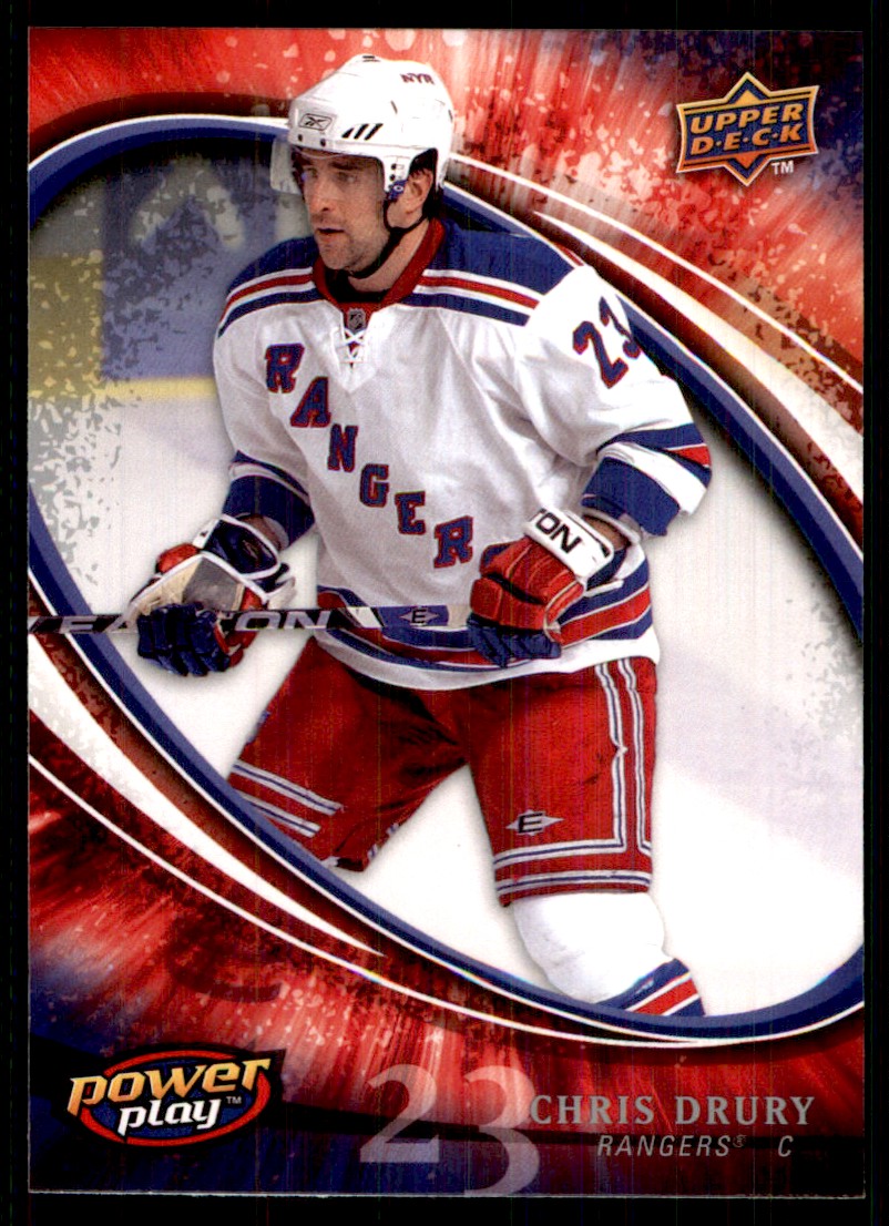 2009 Upper Deck Sandler Ferrell /99 衣装 2008-09 Upper Deck Power Play Chris Drury New York Rangers #192 | eBay