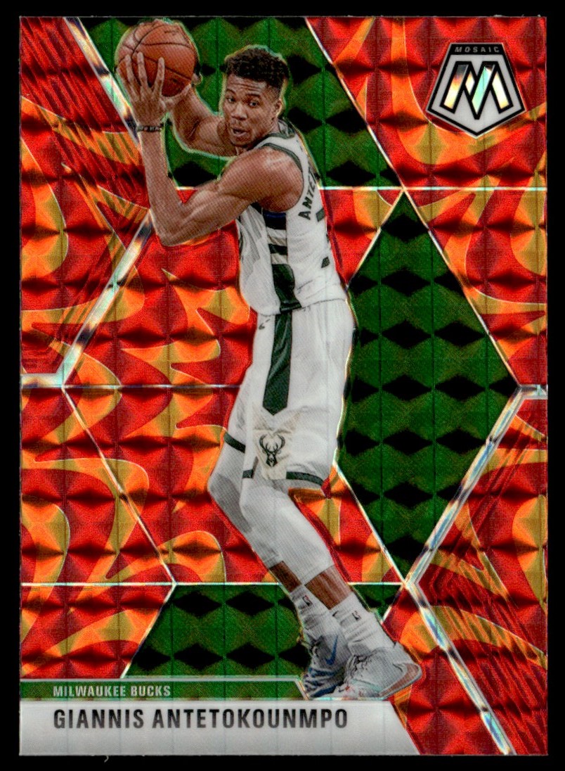 2019-20 Panini Mosaic Orange Reactive Giannis Antetokounmpo