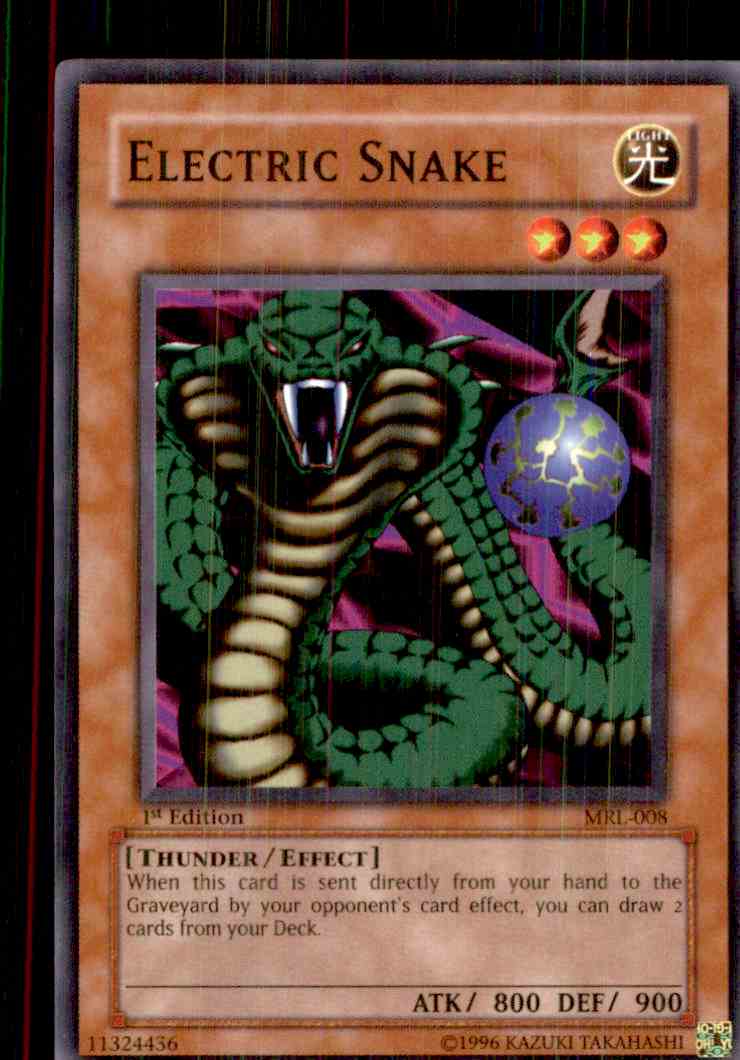 2002 Yu-Gi-Oh Magic Ruler 1st Edition MRL8 Electric Snake C. Card Number: M...