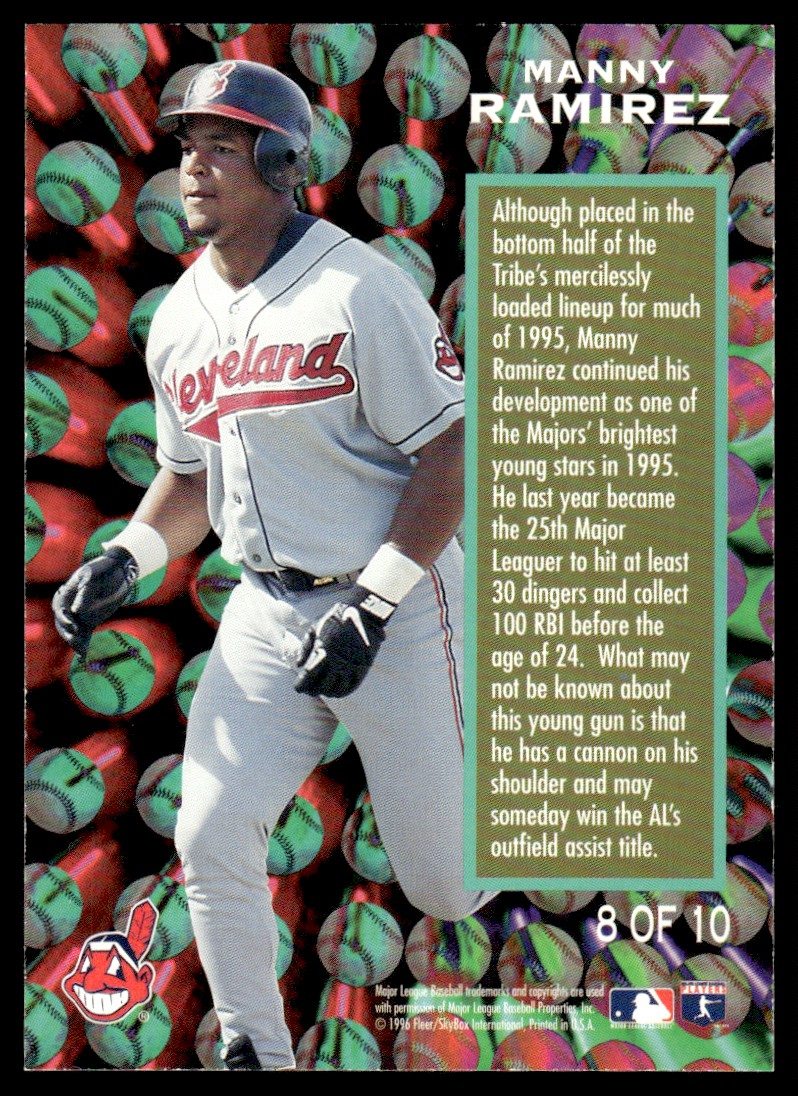 1996 Fleer Cleveland Indians Manny Ramirez #15 on Kronozio