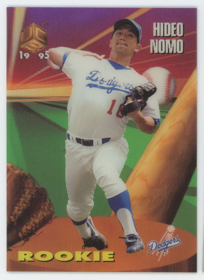 1995 Pinnacle Sportflix UC3 Hideo Nomo Rookie Los Angeles Dodgers