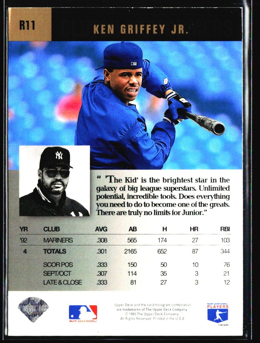 1993 Upper Deck Reggie Jackson's Clutch Performers Ken Griffey Jr