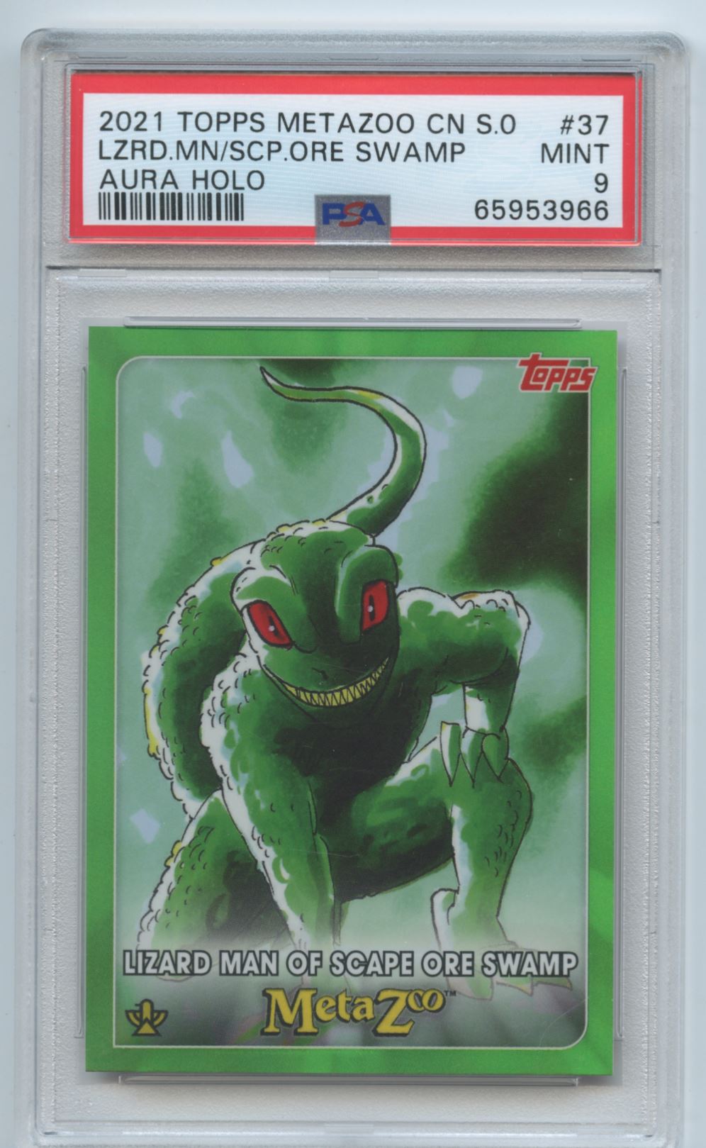 2021 Topps Metazoo Cryptid Nation Series Zero Lizard Man Of Scape Ore Swamp #37 card front image
