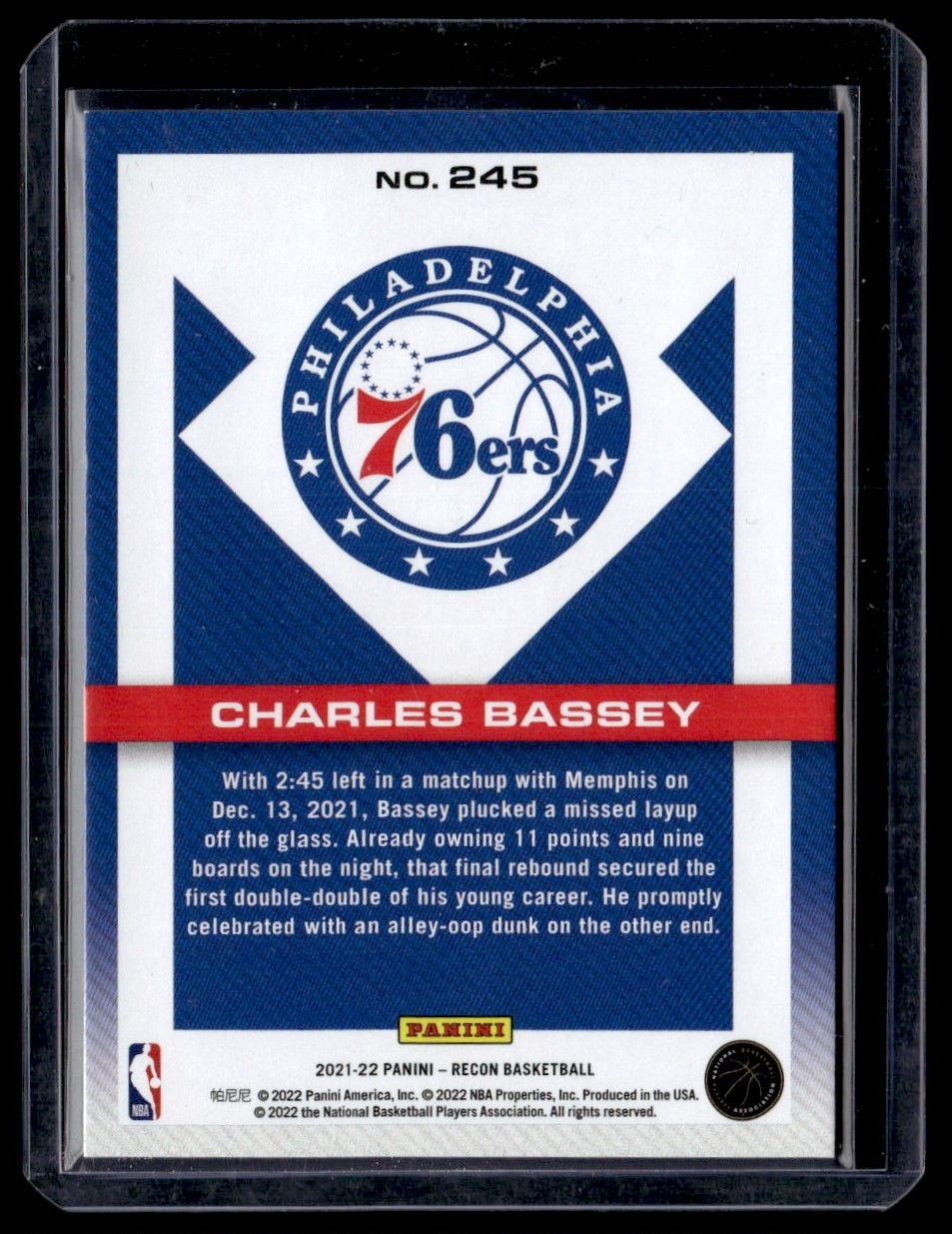 2021-22 Panini Recon Holo Dots Charles Bassey RC