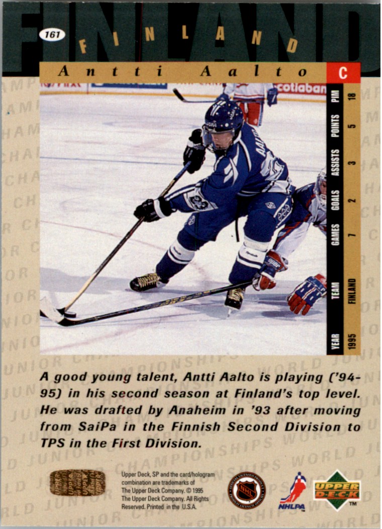 1994-95 Upper Deck SP Antti Aalto #161 on Kronozio