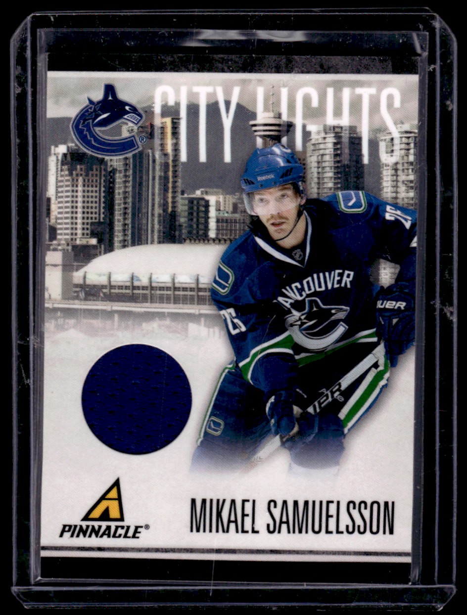 2011-12 Panini Pinnacle City Lights Materials Mikael Samuelsson #14 card front image