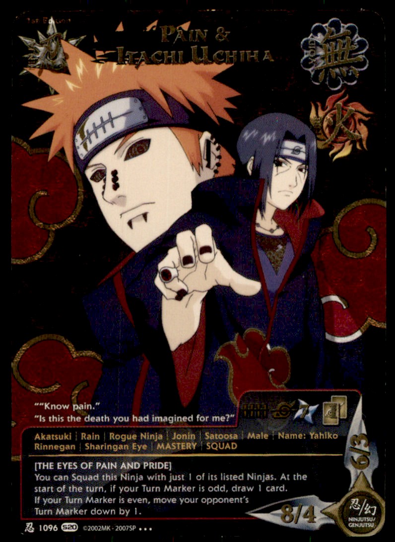 2002 Naruto CCG Pain & Itachi Uchiha #1096 Near Mint Holo | eBay