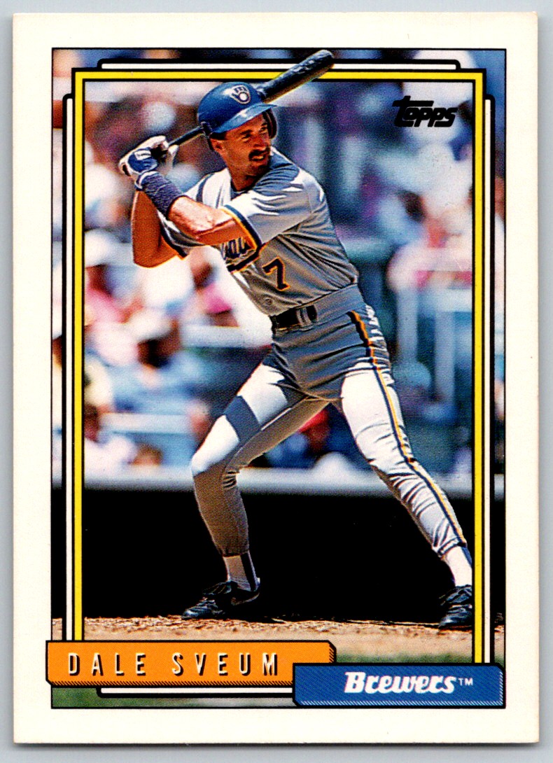 1992 Topps Dale Sveum #478 card front image