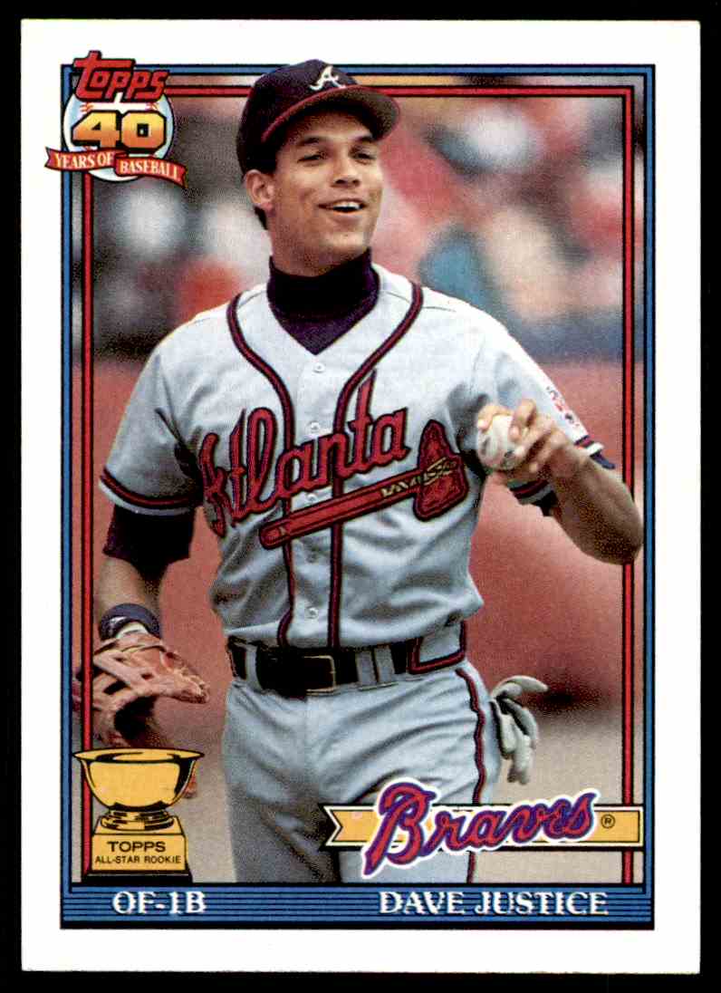 1991 Topps 40 Years Of Baseball David Justice #329 on Kronozio