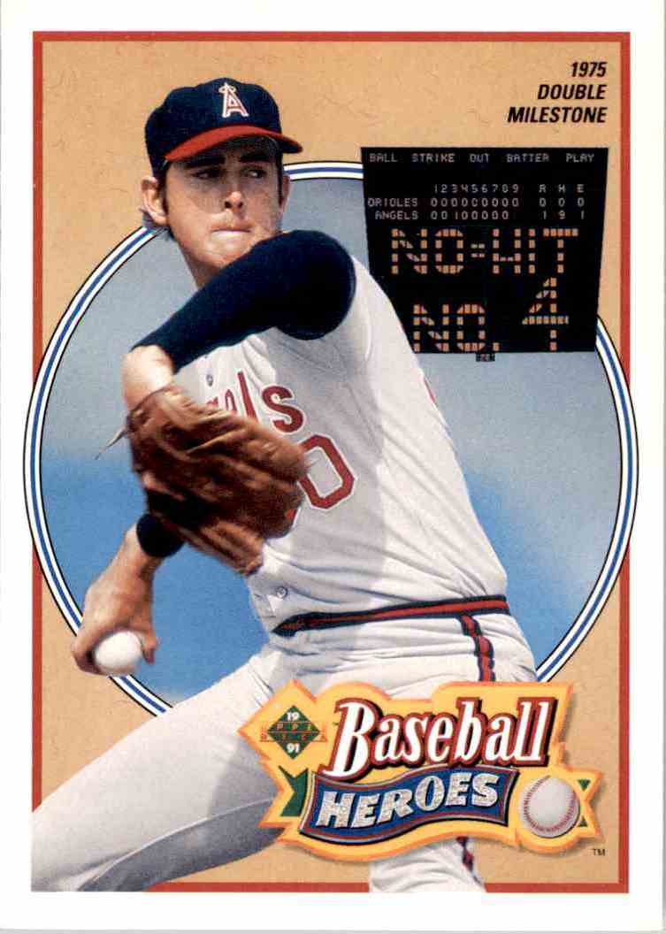 1991 Upper Deck Baseball Heroes Nolan Ryan 12 OF 18 on