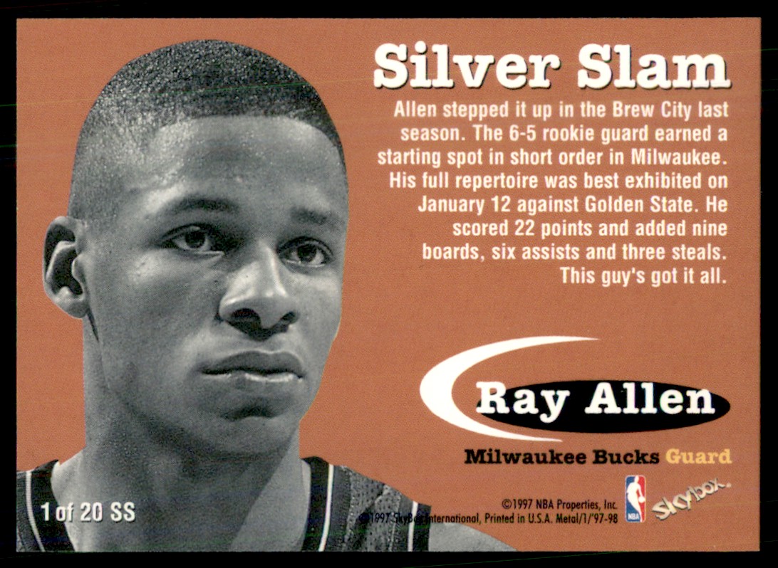 1997-98 SkyBox Premium Ray Allen #6 card back image