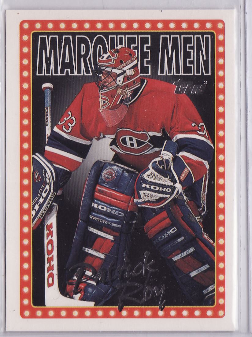 1995-96 Topps Patrick Roy MARQUEE MEN #377 card front image