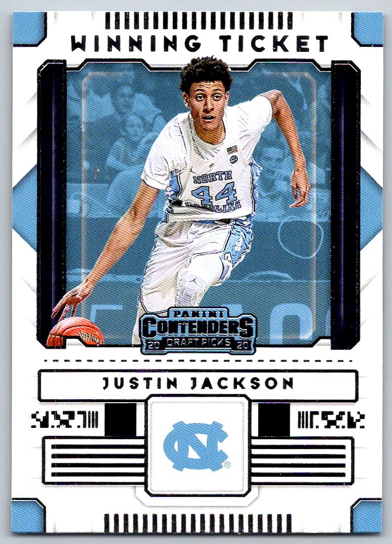 2020-21 Panini Contenders Draft Picks Justin Jackson #6 card front image