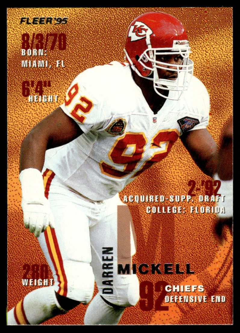 パスカル様CLASSIC CHIEFS バスケシングレット M 1995 Fleer #182 Darren Mickell Rookie Kansas City Chiefs | eBay