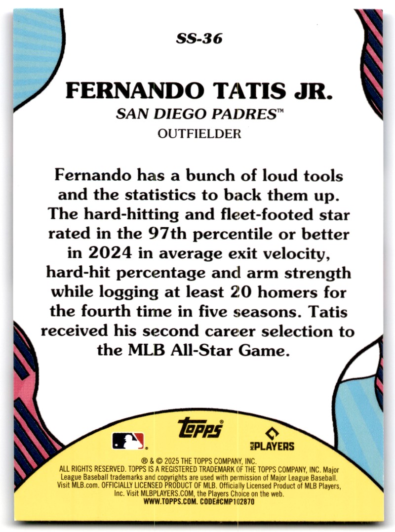 2025 Topps Series Two Summer Superstars Fernando Tatis Jr. Padres
