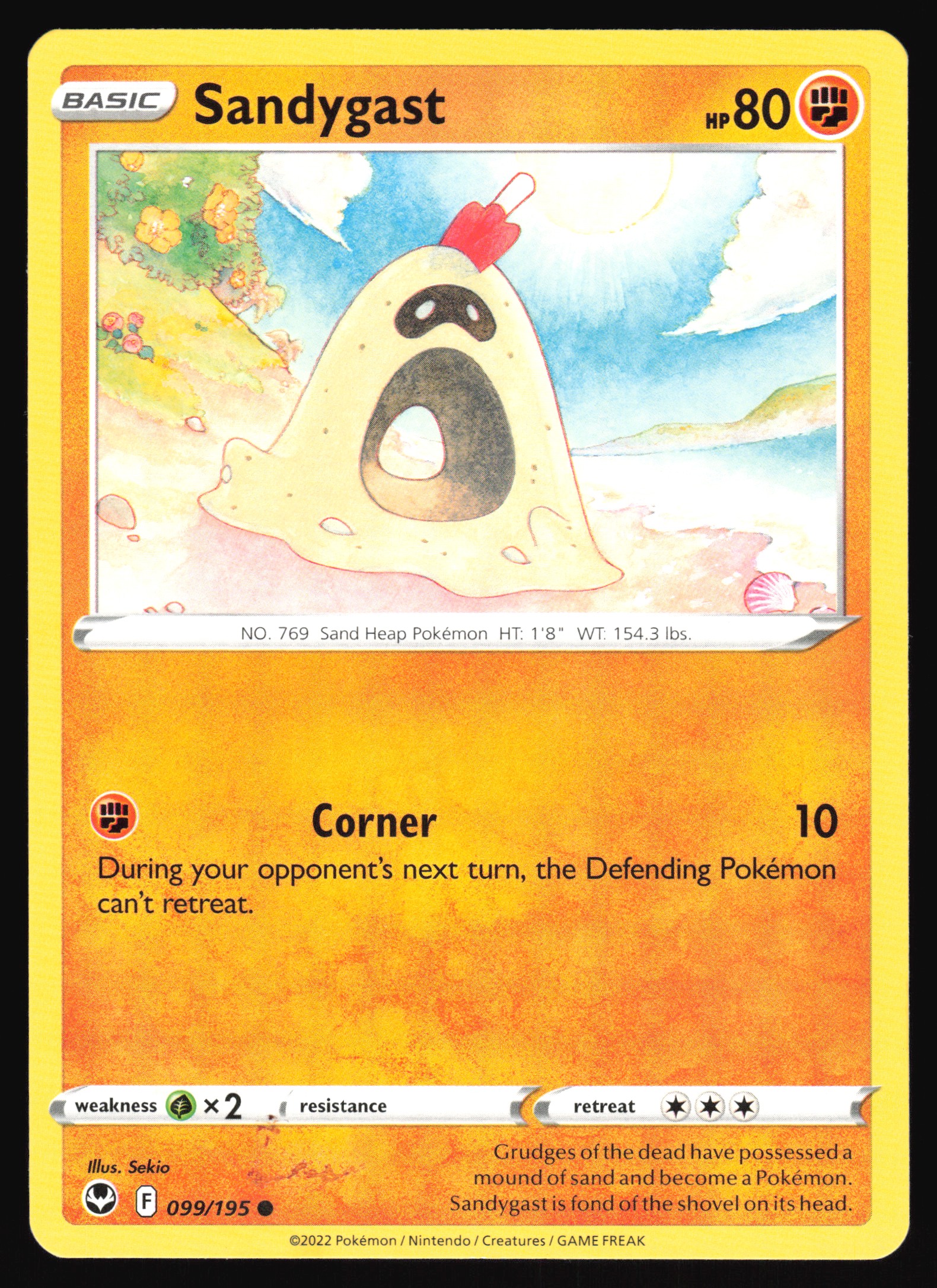 sandygast pokemon card value Sandygast (099/195) [Sword & Shield: Silver Tempest] Moderately Played Reverse Holofoil