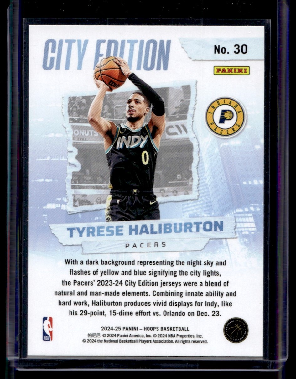 匿名Tyrese Haliburton(2025cityAway)L 2024-25 Hopps City Edition Tyrese Haliburton Indiana Pacers