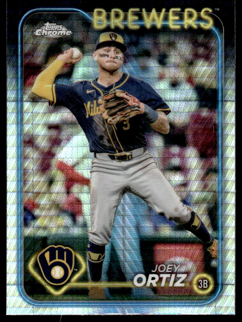 2024 Topps Chrome Update Prism Refractor Joey Ortiz Milwaukee