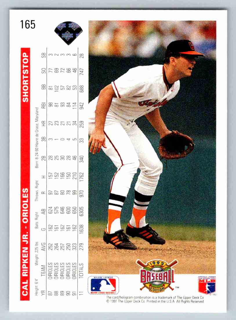 1991 Upper Deck Cal Ripken JR. #165 | eBay