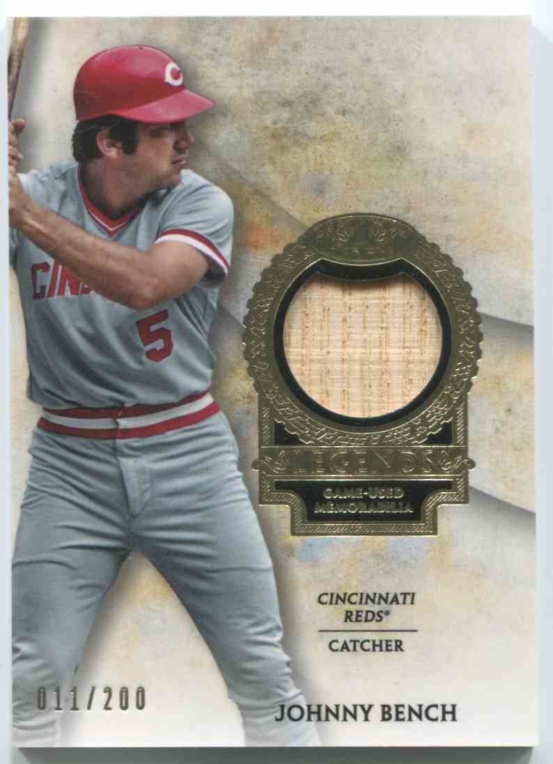 2017 Topps Tier One Bat Relic Johnny Bench On Kronozio