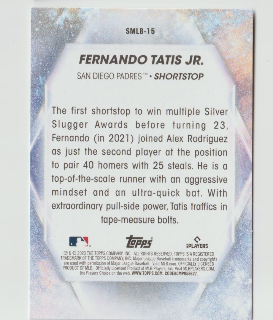 2023 Topps Stars of MLB Fernando Tatis Jr. #SMLB-15 card back image