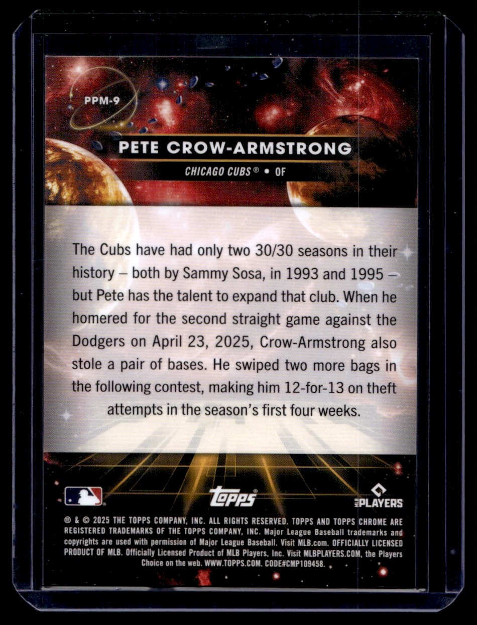 2025 Topps Chrome Planetary Pursuit Mercury SSP Pete Crow