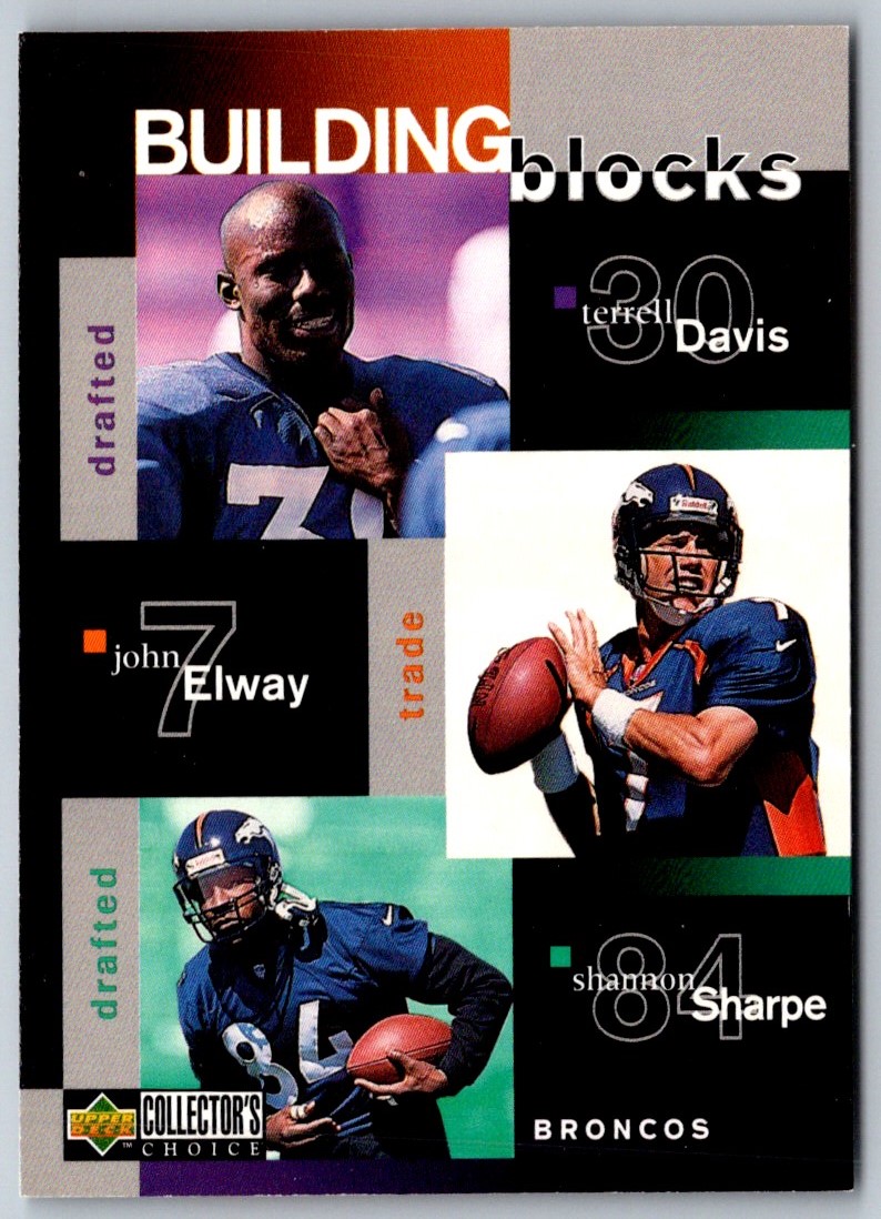 1997 Collectors Choice John Elway Shannon Sharpe Neil Smith Terrell