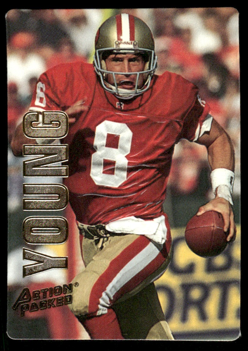 DEAD STOCK NFL 90s 当時物　49ers　スティーグヤング　額 Steve Young San Francisco 49ers #39 1993 Action Packed Football