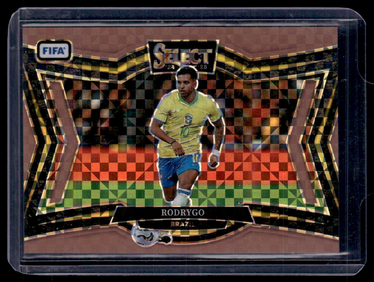 RODRYGO 2024 PANINI SELECT FIFA BRONZE CHECKER PRIZM 37/75 BRAZIL