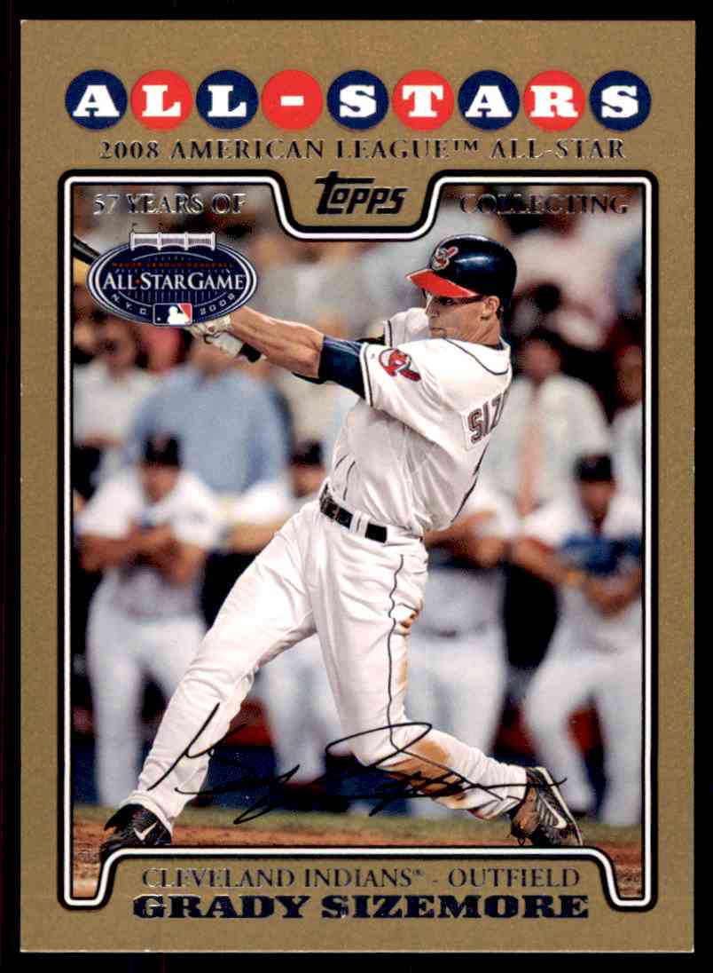 GRADY SIZEMORE 2007 TOPPS MOMENTS MILESTONES #126 DOUBLES INDIANS SP # /150  🔥