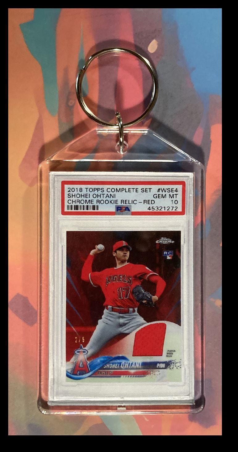 2025 -MME- delete Shohei Ohtani 2018 Topps Rookie Patch - Custom Keychain-Gift #0034 card back image