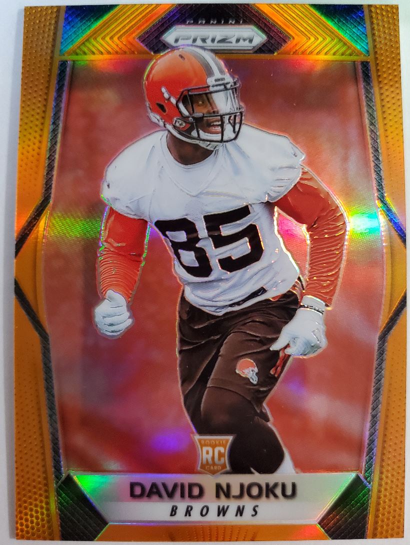 2017 Panini Prizm Orange 9999 David Njoku #201 on Kronozio