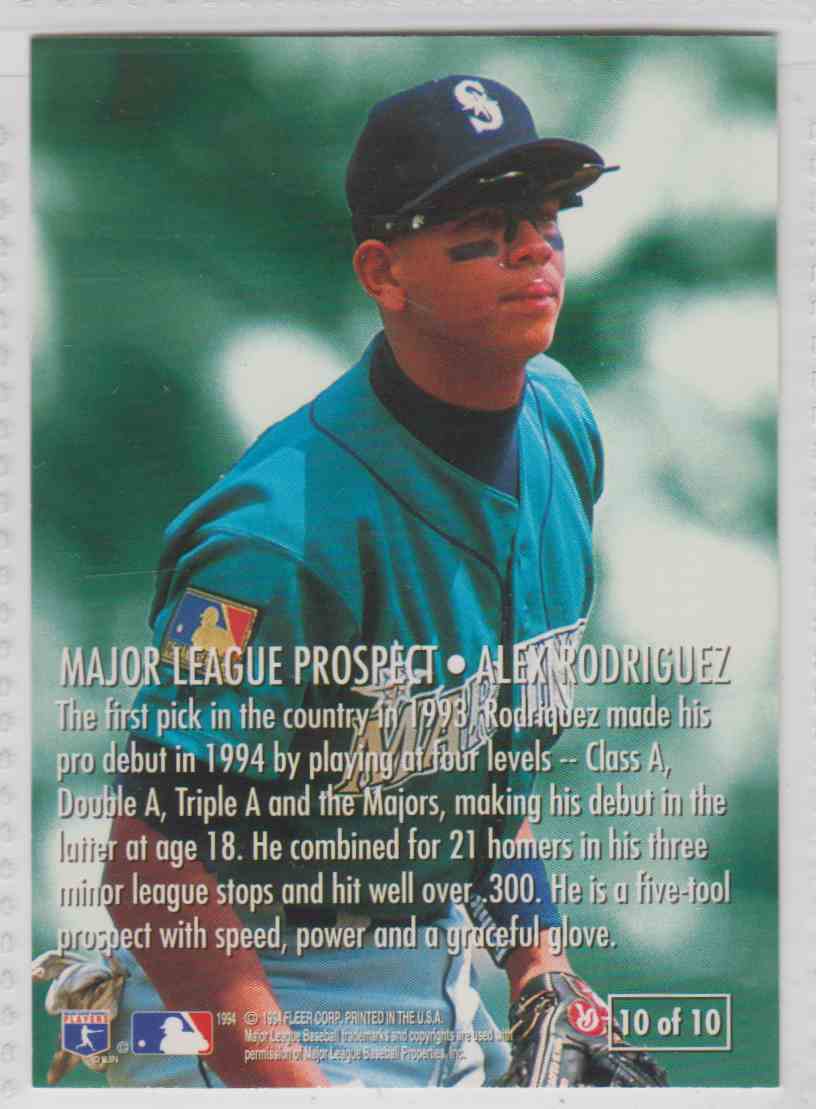 Alex Rodriguez's major league debut for Seattle Mariners in 1994