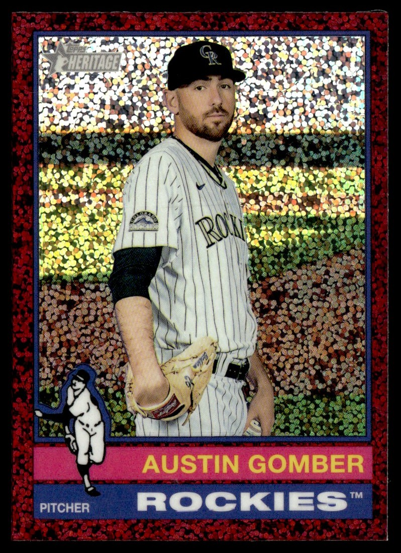 2025 Topps Heritage Red Sparkle Austin Gomber #437 | eBay