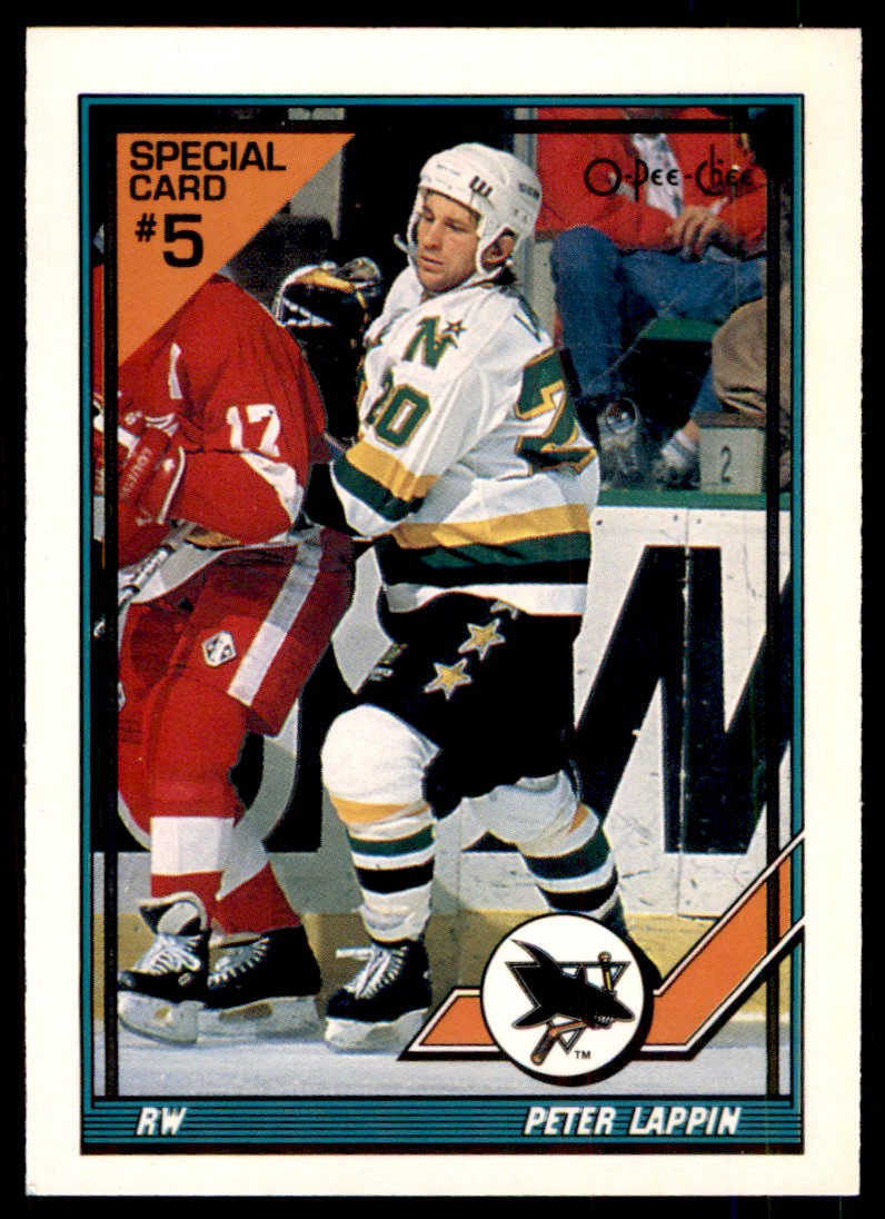 1991-92 O-Pee-Chee Sharks Inserts Peter Lappin #5S